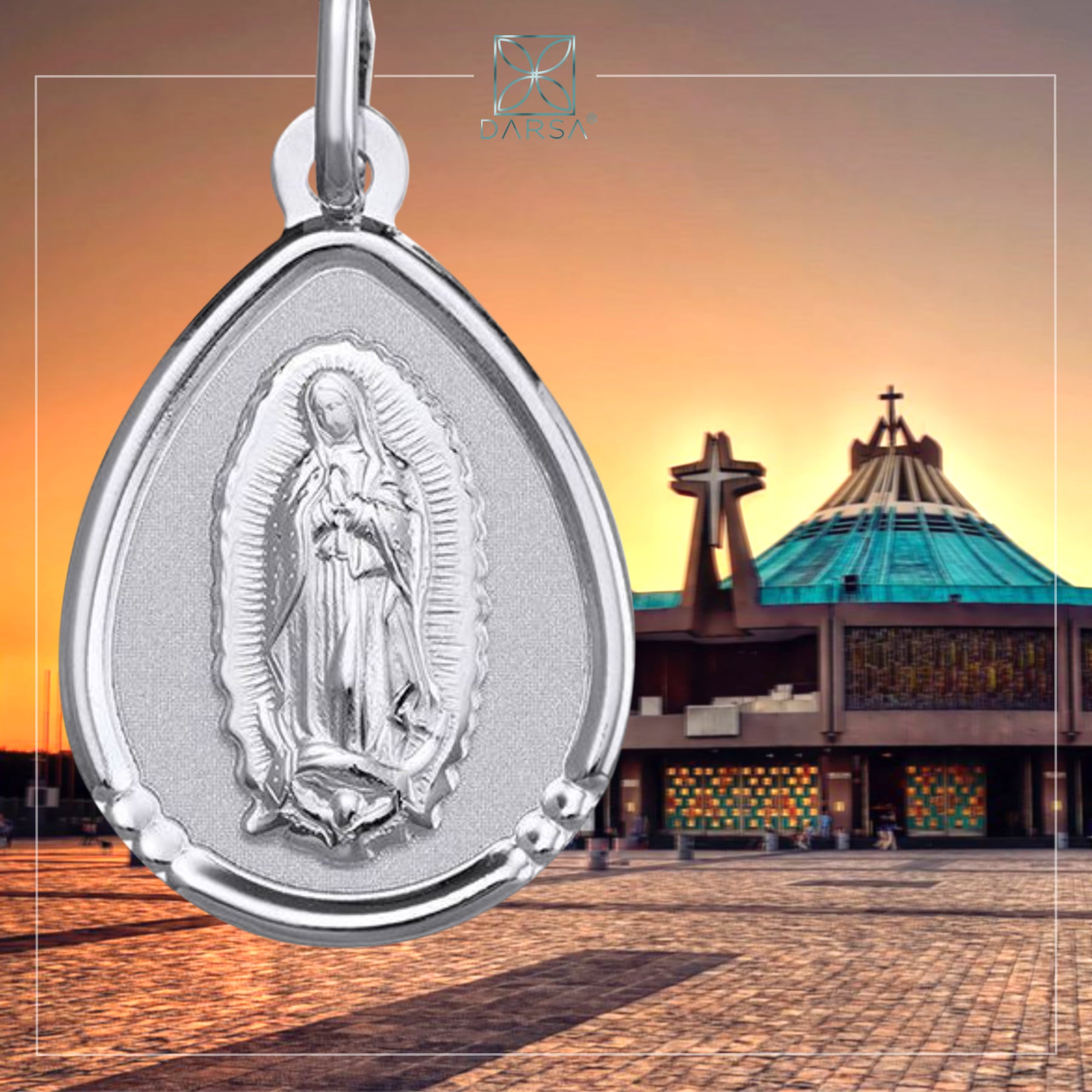 Medalla Virgen de Guadalupe Gota en plata .925 (AG1903255)