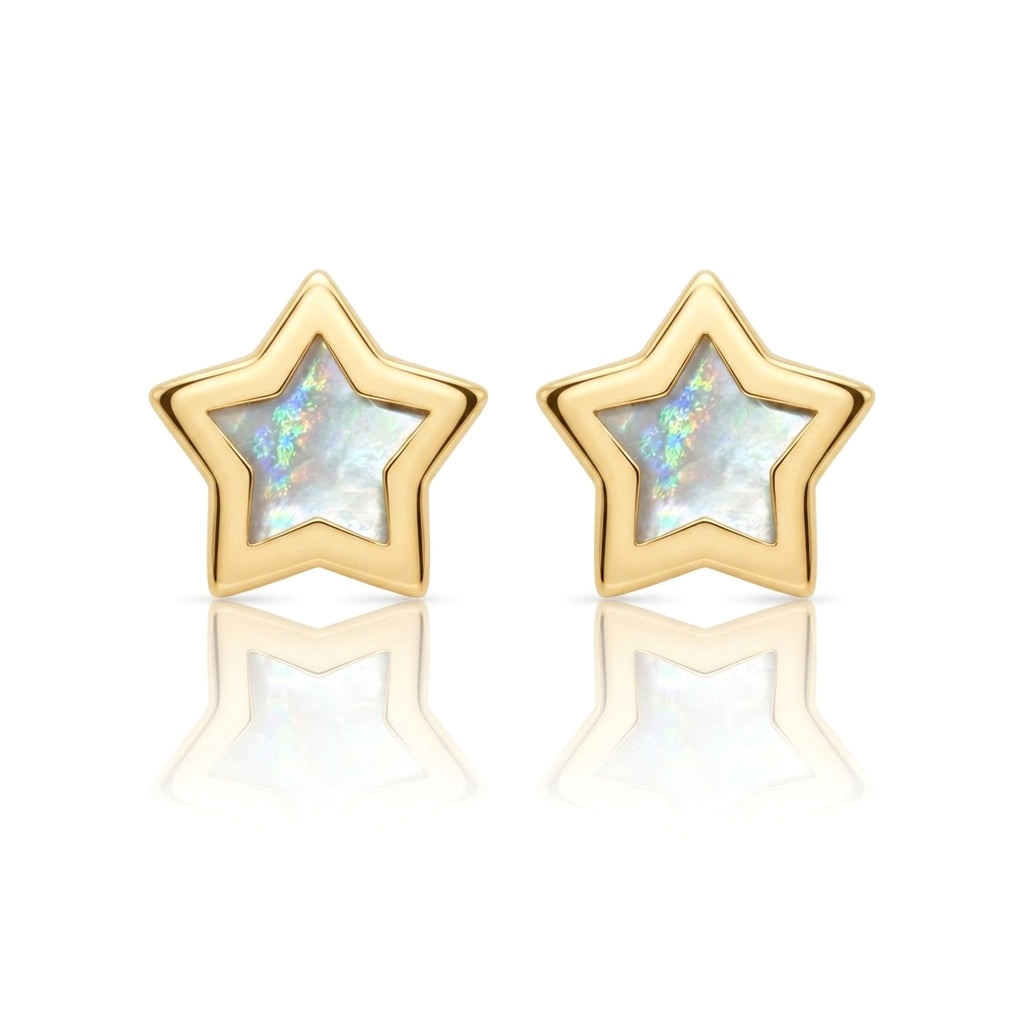 Estrella Celeste (Broqueles Estrella de Oro y Madreperla Iridiscente)