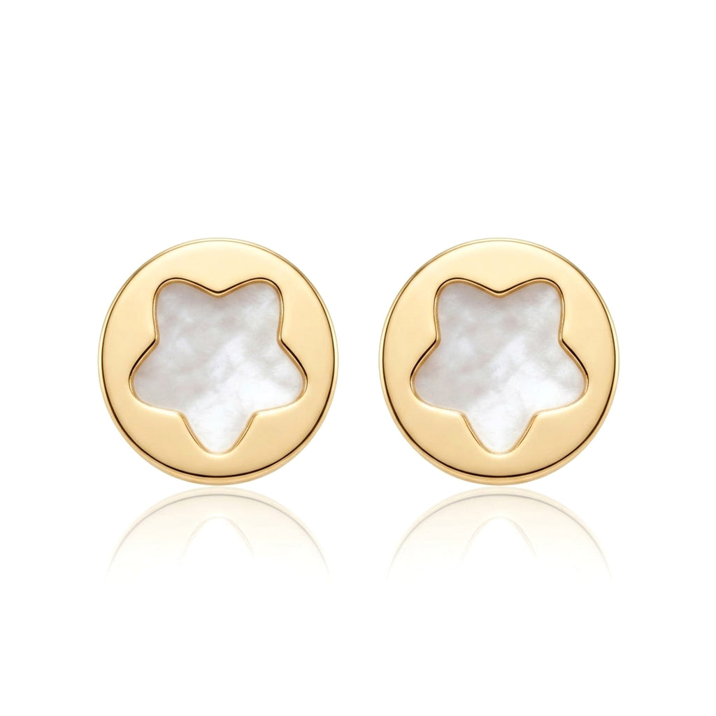 Luz Estelar (Broqueles Círculo con Estrella de Nácar)
