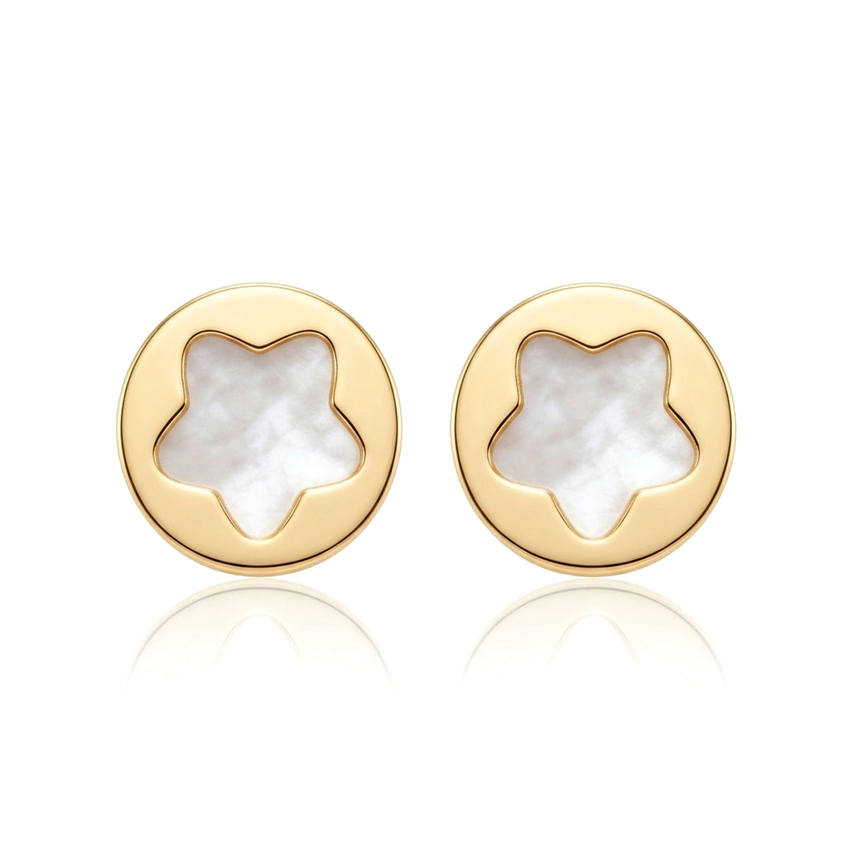 Luz Estelar (Broqueles Círculo con Estrella de Nácar)