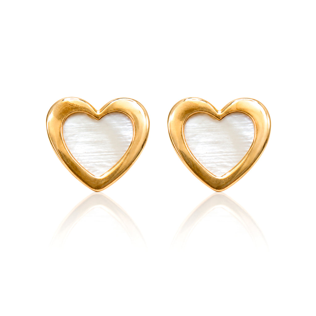 Corazón de Nácar (Broqueles Marcos de Corazón con Nácar Texturizado)