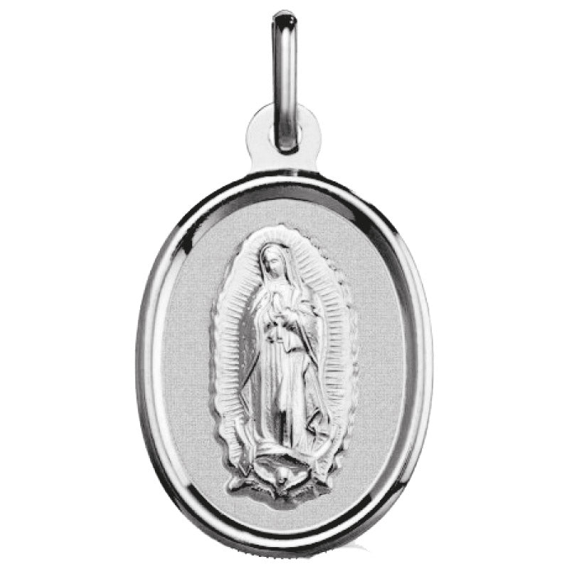 Medalla Virgen de Guadalupe oval con bisel 18x15 mm (AG1902255)