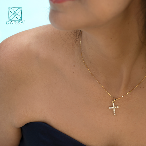 Cruz de Diamantes en Oro Amarillo 14k  (14/CE769DCT/00)