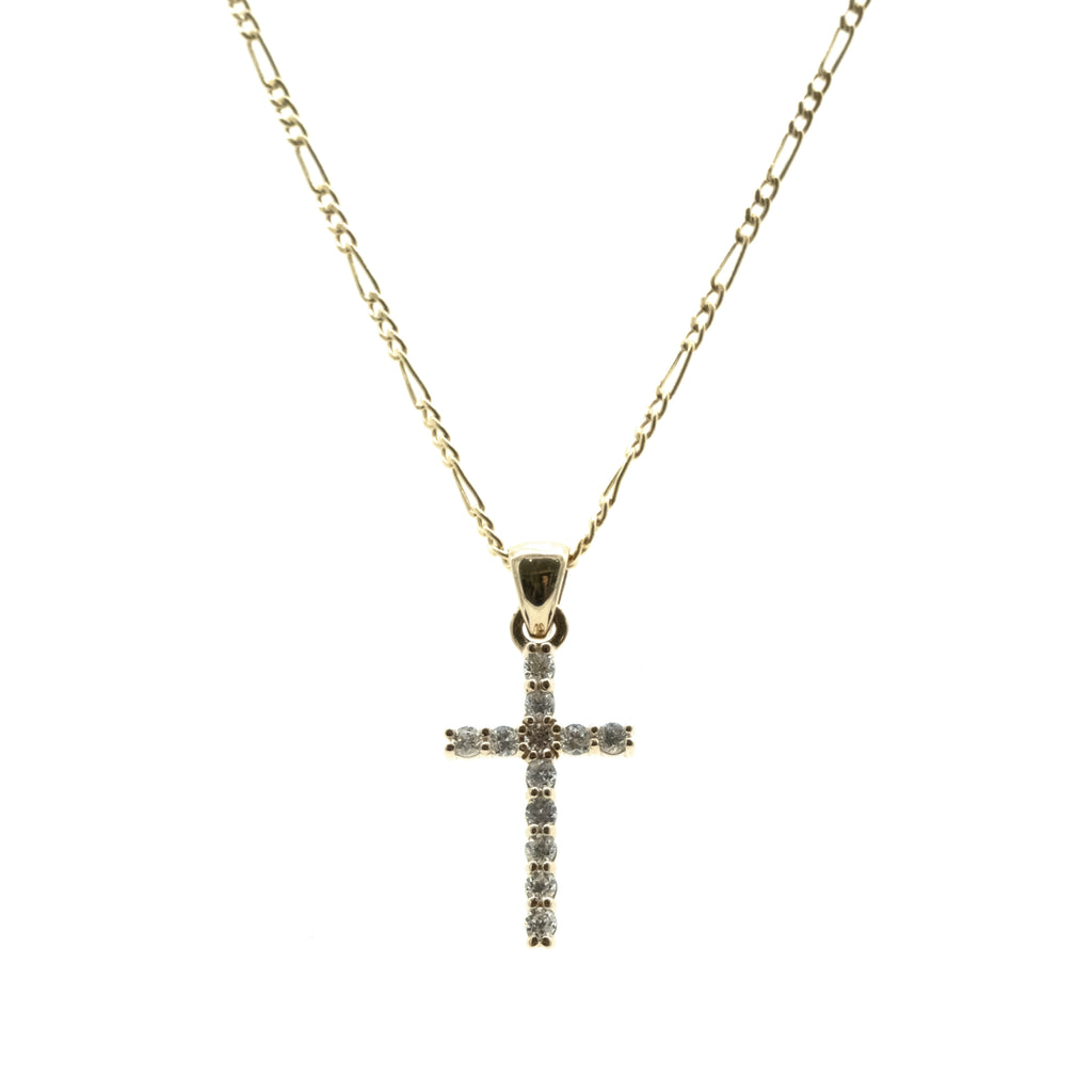 Cruz de Diamantes en Oro Amarillo 14k  (14/C226DCT/00)