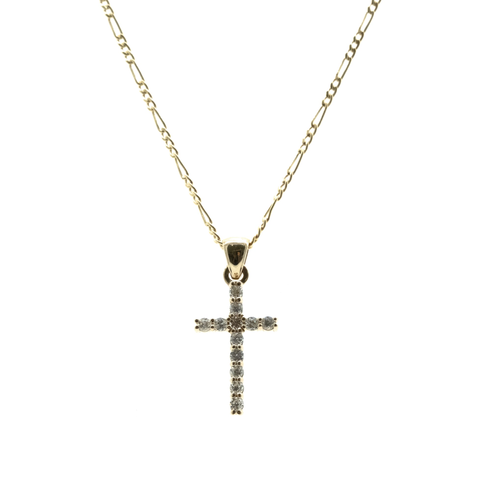 Cruz de Diamantes en Oro Amarillo 14k  (14/C226DCT/00)