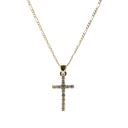 Cruz de Diamantes en Oro Amarillo 14k  (14/C226DCT/00)