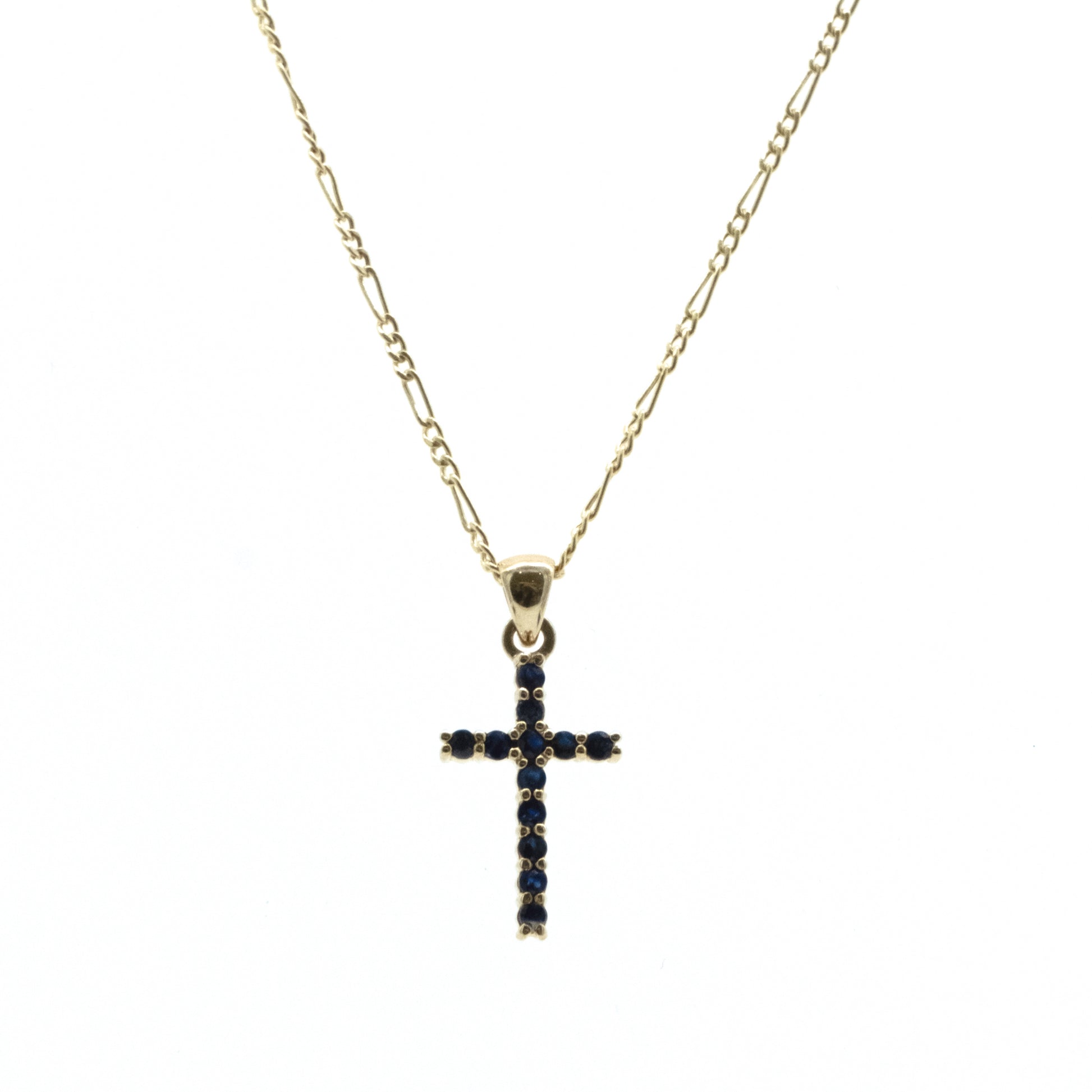 Cruz de Zafiros en Oro Amarillo 14k (14/CE226DZ/00)