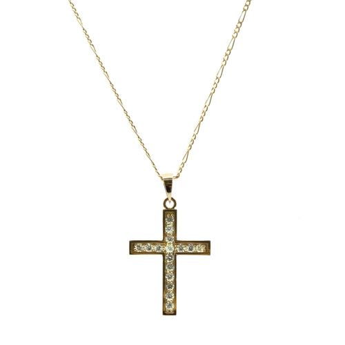 Cruz de Diamantes con Marco de Oro Amarillo 14k (14/CE770DCTG/00)
