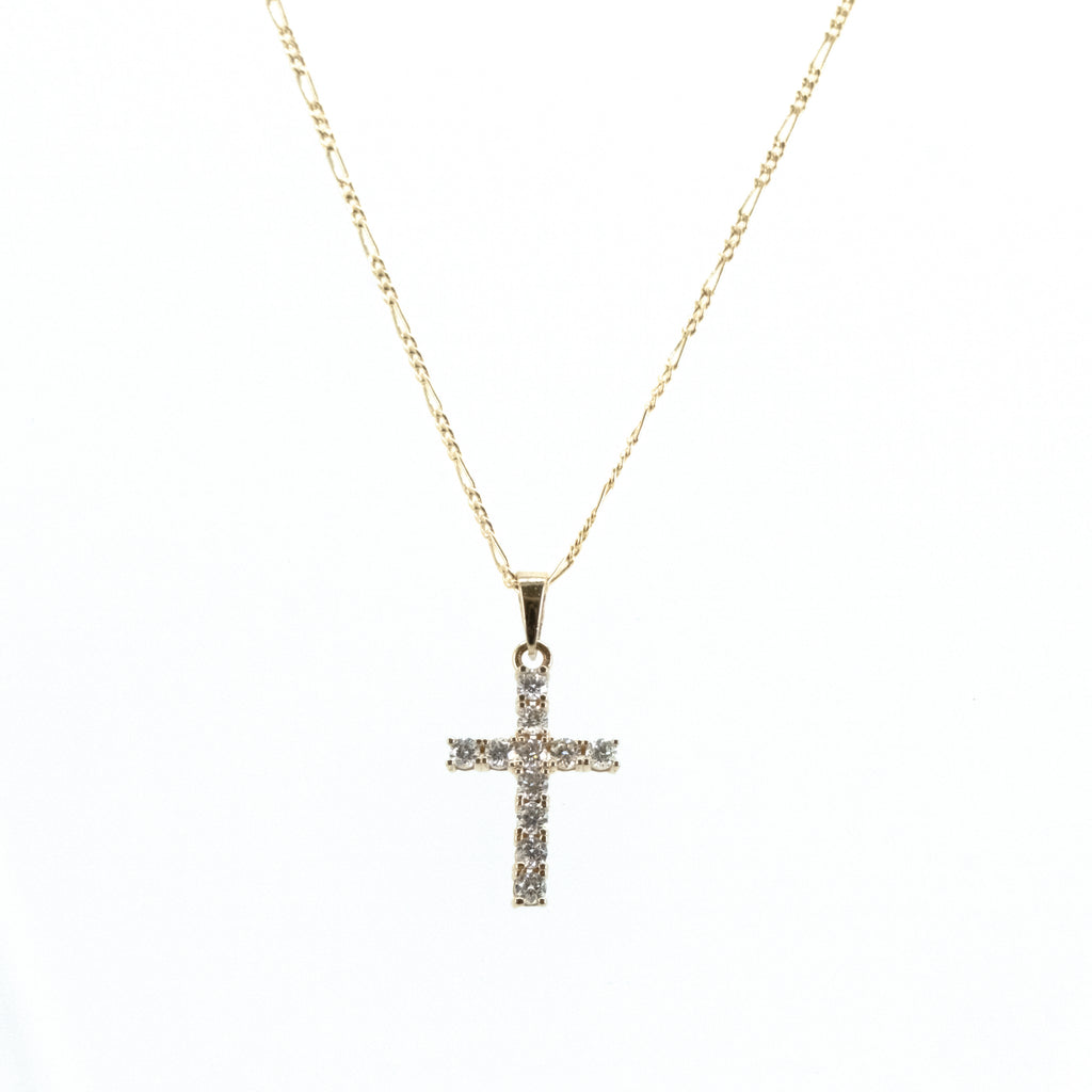 Cruz de Diamantes en Oro Amarillo 14k  (14/CE769DCT/00)