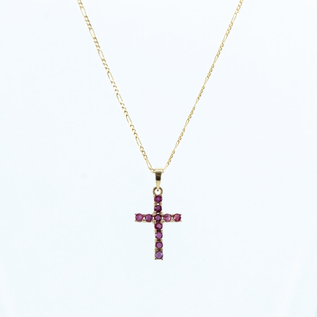 Cruz de Rubíes en Oro Amarillo 14k (14/CE769DR/00)