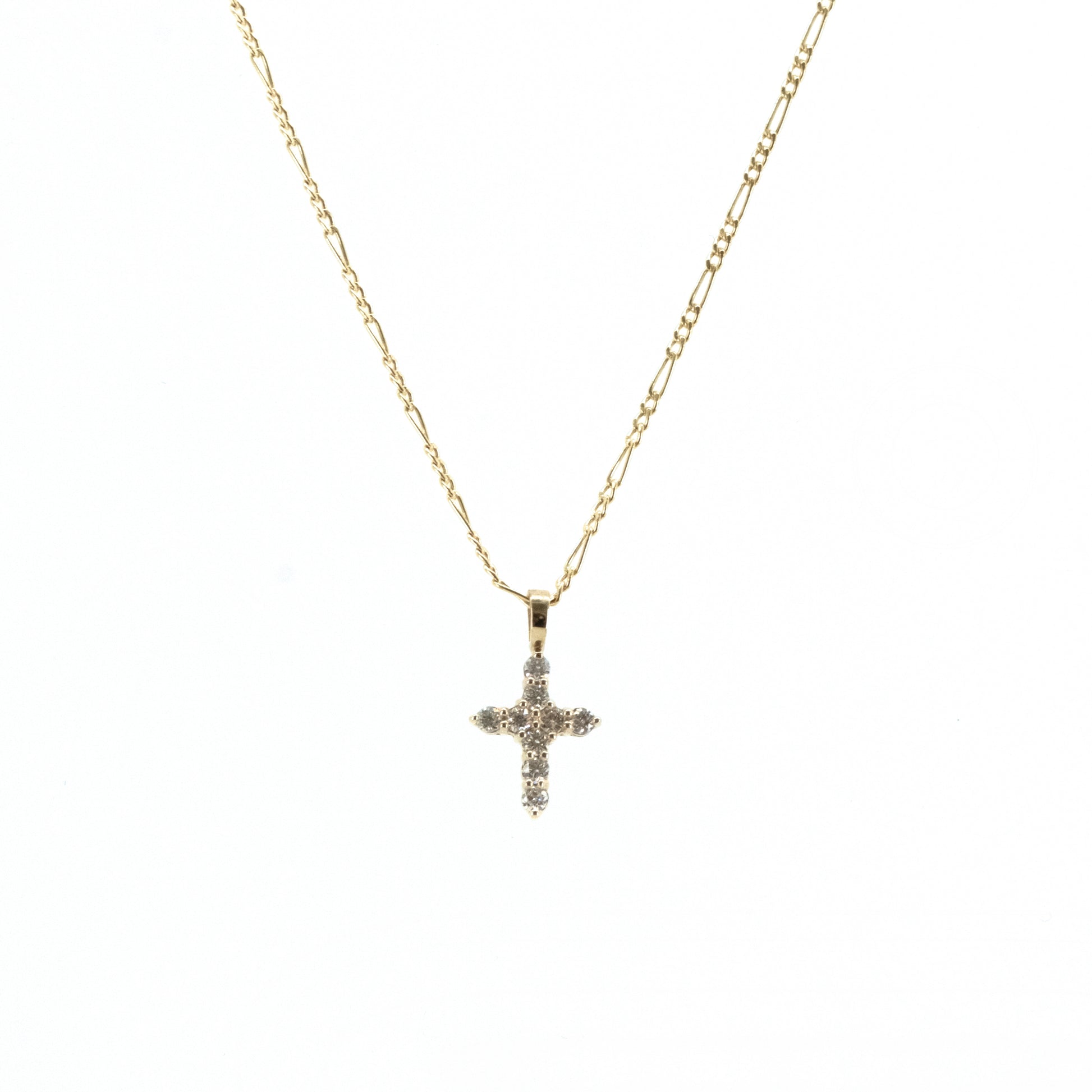 Cruz de Diamantes en Oro Amarillo 14k (14/CE472DCT/00)
