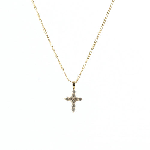 Cruz de Diamantes en Oro Amarillo 14k (14/CE472DCT/00)