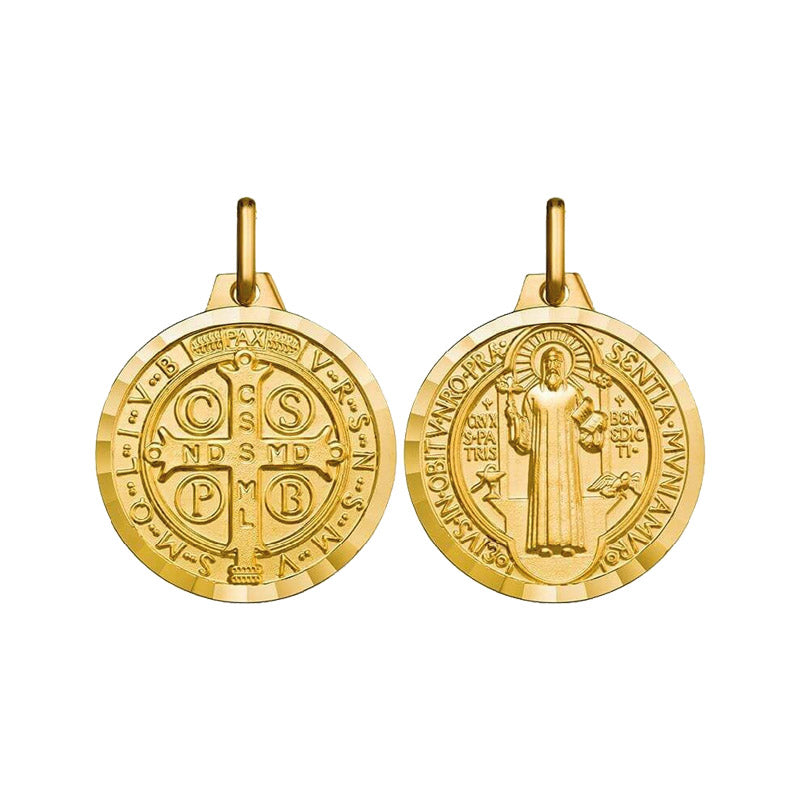 Medalla de San Benito en oro de 14k (14/1000605)