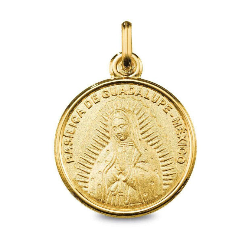 Medalla Virgen de Guadalupe Redonda con Bisel en oro de 14kt (14/1260490)
