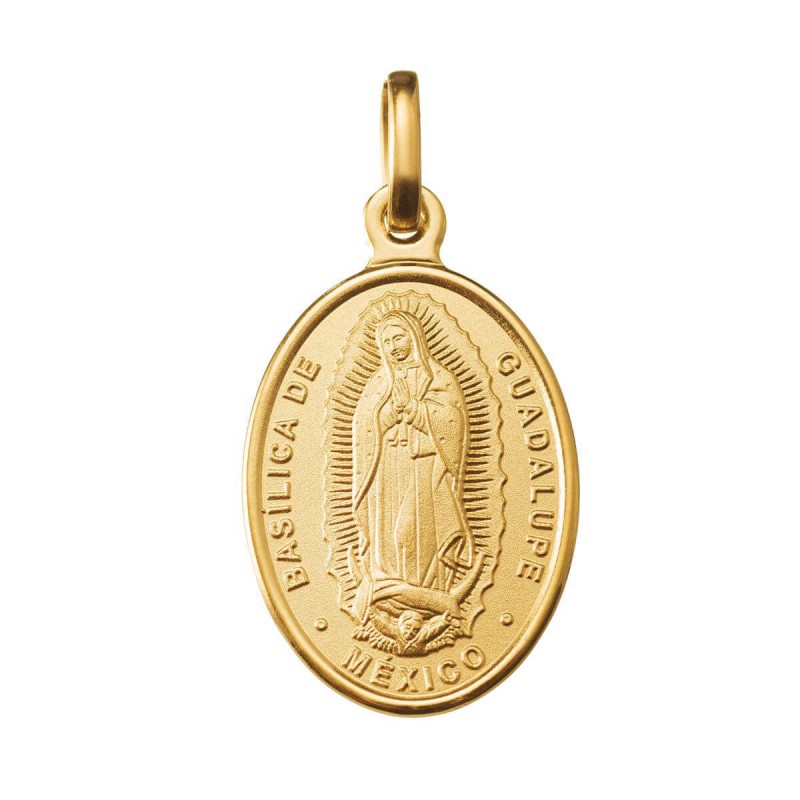 Medalla Virgen de Guadalupe oval con Bisel en oro de 14kt (14/1262491)